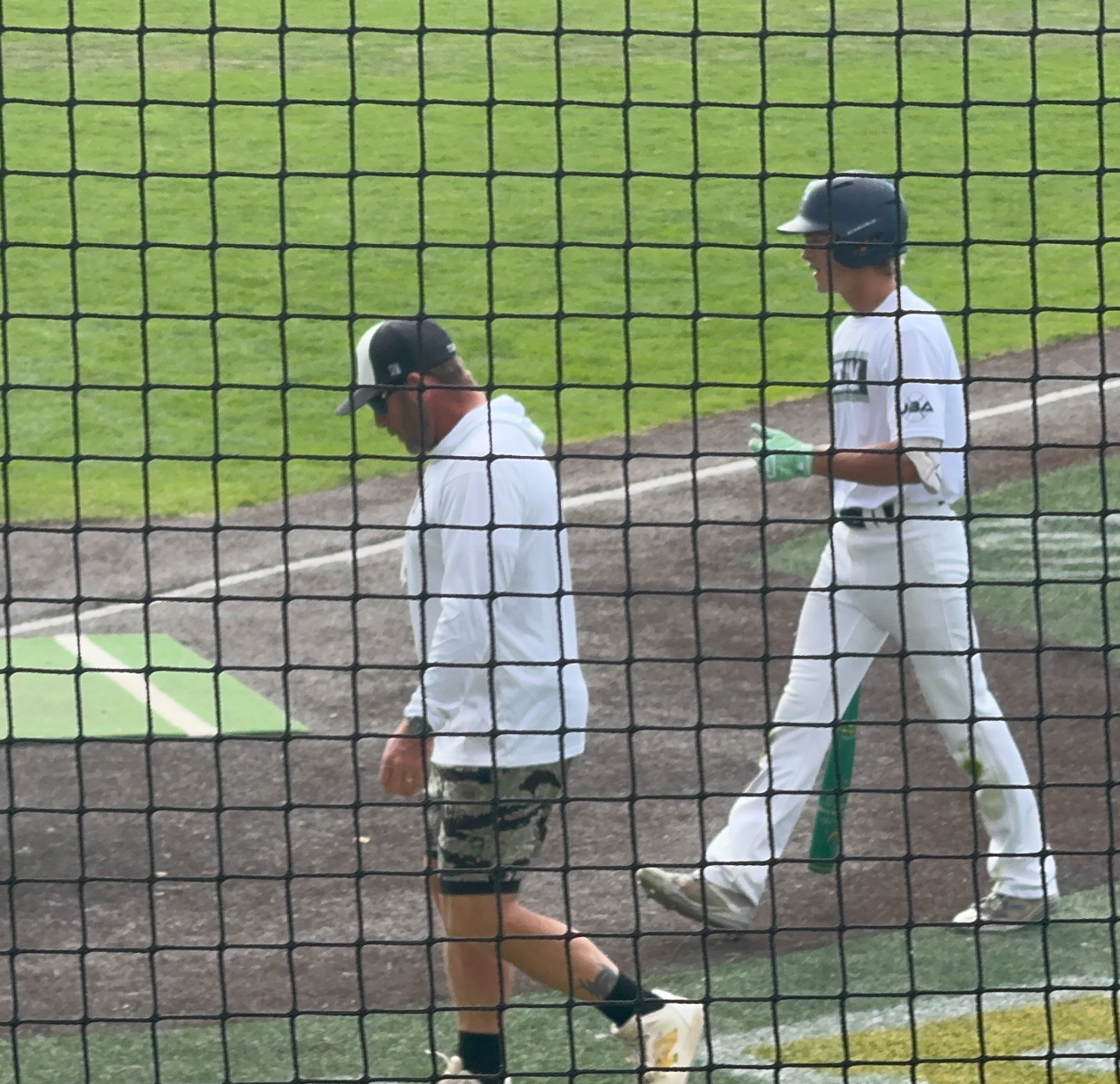 Baseball players on the field