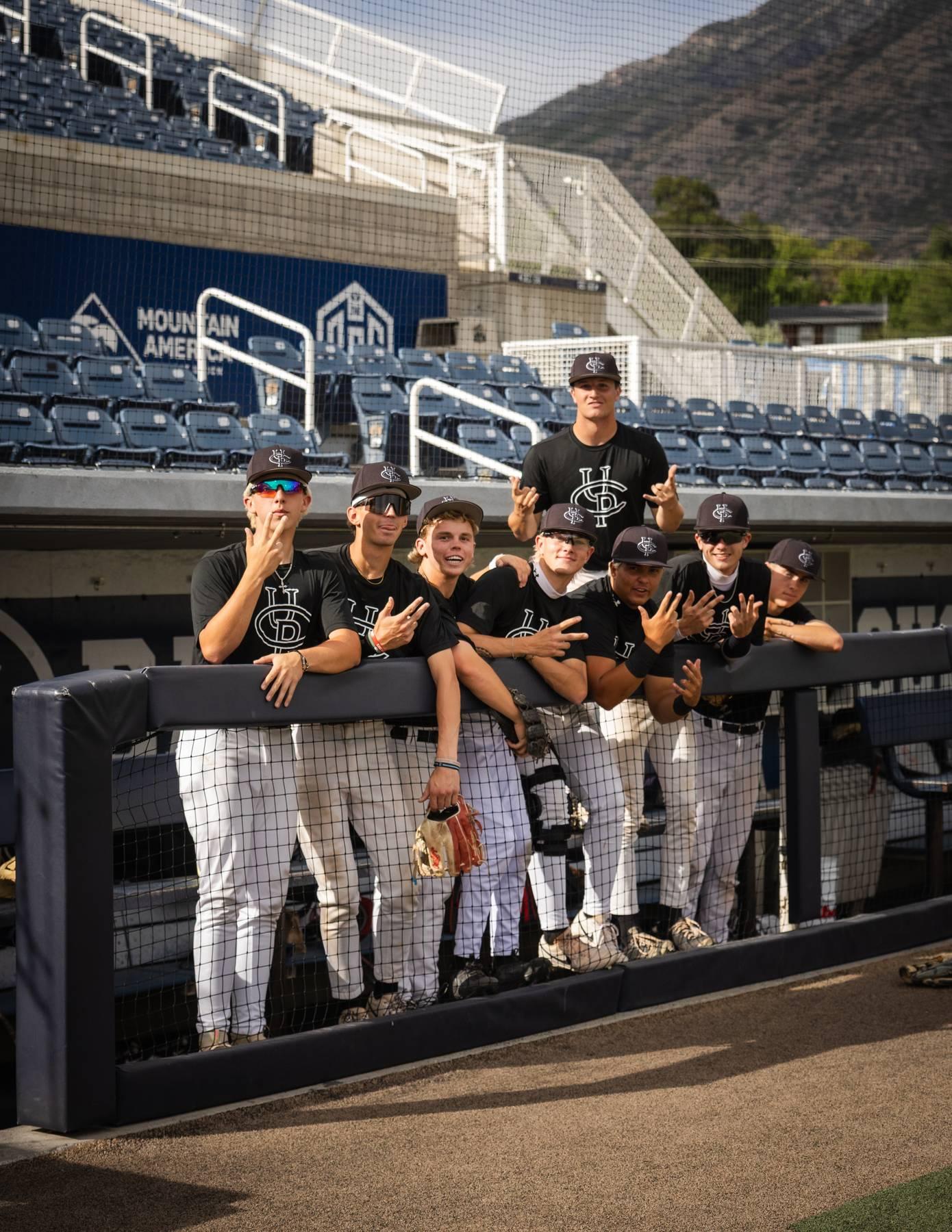 Utah CPL Baseball players at the stadium